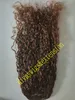 Chic kvinnor hästsvans hår förlängning medium brun färg 4 lockigt naturligt hår 100g-140g nytt ankomst gratis skeppsklämma i hårstycke