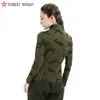 T-Shirt der Frauen-T-Shirt-Armee grün Camo T-shirt Frauen-langarm Baumwolle lässig im Freien Camping Trekking Camouflage Tops weibliche T-Shirts 2265