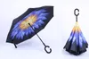 Новые ветрозащитный Обратный Зонт складной двухслойный Перевернутый дождя Зонт самообслуживания Стенд Наизнанку дождь Защита C-Hook Руки YD0339