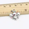 Partihandel - Silver pläterade bee charms hängsmycken för smycken gör DIY handgjorda hantverk 21x20mm smycken gör DIY