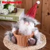 Weihnachten Santa Elch Schneemann Puppe Obst Snacks Kleinigkeiten Lagerung Korb Hause Desktop Korb Dekor Weihnachten Dekorationen Für Zuhause