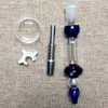 Nector Collector NC Kits Accessoires pour fumeurs Petite plate-forme pétrolière avec clous en titane Pince en plastique Pipes à main en verre Joint de 10 mm à 14 mm d'épaisseur Nector Collector