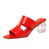 New Design High Heeled Sandals Slippers Womens- Summer Slip-on Casual Slide Mules Comfort Shoes for Ladies