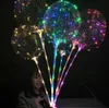 Luminous LED Balloon Transparent Colored Flashing Lighting Globos 70cm Pole Wedding Decor Balloons Party Decorations Christmas Gift