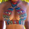 New Hot Mulheres Sexy Afican Impressão Bikini Set Push-up Sutiã Maiô Praia Swimwear Swimwear Ternos de Natação Africano Maillot De Bain FF5