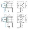 Freeshipping 23 Cnc Stepper Motor 57x82Mm 3A 2.2N.315Oz-In 23 Cnc Router Engraving Milling Machine Stampante 3D