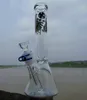 10"Glass Bong Beaker Water Pipe Smoking Pipes Large Recycler with quartz banger nail or big bowl glass Oil Rigs