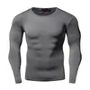 Designer Men's T-shirts Arrival Quick Dry Compression Shirt Long Sleeves Training Tshirt Summer Fitness Clothing Solid Color Bodybuild Gym Crossfit