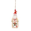 Julgrandekoration hängande trä ihålig Santa Snowman Reindeer Carve Pendant Ornament Xmas Holiday Party Favors XBJK1910