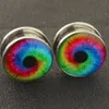 Logo Ear Gauges Tunnels Plugs Stainless Steel Flesh Screw Stretcher Piercing Expander Set Whole Body Jewelry 516mm5899549