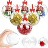 4cm 5cm 6cm 7cm 8cm 9cm 10cmの透明なプラスチック充填可能なボールの飾りつまらない創造的なクリスマスツリーの装飾ボールの装飾品