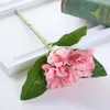 Aamazing produit PU hortensia fleur bouquet 34 cm de long fleurs artificielles pour la décoration de la maison et les centres de table de mariage