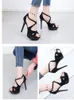 Sexy Ladies High Heel Black Strappy Cross Strap Gladiator Sandals Come With Box Size 34 To 39