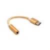 USB3.1 Тип C 3,5 наушника Адаптер Нейлон Плетеный USB 3.1 Type-C на 3,5 мм AUX аудио кабель для Xiaomi