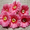 Konstgjorda blommor African Daisy Flower Head Gerbera Hårtillbehör Hårsimulering Silke Blomma Partihandel Gerbera Daisy (100PCS / Lot) TJ