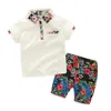 Child Low Price Set Of Summer Clothes 2019 Child Clothing Children Short Sleeve Shirt + Pants Children Suit 2 Pieces Of Clothes, Flowers