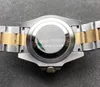 Vattenbest￤ndiga klockor M￤ns 904l Steel Automatic Cal 3186 N Titta Real Wrapped 18K Gold Never Fade Ceramic Bezel Men GMT 11218D