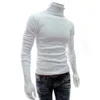 2017 Spring Herfst Heren Pullovers Sweaters Turtleneck gebreide trui voor mannen Katoen Kleding Mannelijke truien Zwart Wit XXL 50