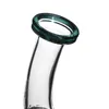 Recycler Nargile Bent Boyun Bongs Su Borusu 14 mm derz Buhar Nargile ile Yeşil Kalınlığı Tabanı