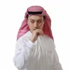 Arabe musulman hommes arabe écharpe prière chapeaux vêtements islamiques en mousseline de soie Turban dubaï écharpe islamique Hijabs 135*135 cm Islam homme chapeau