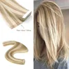 14"-24"Remy Tape in Hair Extensions Brazilian 100% Real Human Hair Skin Weft ,piano color