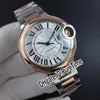 V6F W2BB0023 Seko NH05A Automatic Ladies Womens Watch Two Tone Rose Gold White Textured Dial Steel Bracelet Edition 33mm New 273D