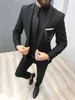 Damat Giyim 2020 Sağdıç Kıyafet için Düğün Smokin Yaka Baba Prom Parti Slim Fit İş Erkekler Suits Peaked (Ceket + Yelek + Pantolon)