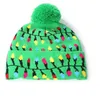 LED julhattar snöflinga stickad hatt vuxen Xmas belysning pom beanie barn virkade skalle mössor hattar lampor stickad boll mössa huvudbonader b6146