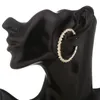 2019 große Vintage-Ohrringe für Frauen, Goldfarbe, geometrischer Statement-Ohrring, Metallohrring, hängender Modeschmuck-Trend