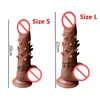 Miękki silikonowy kolczasty męski penis realistyczny duży dildo z przyssawką female masturbacja sex zabawki dla kobiet