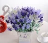 Romantik Provence dekorasyon Lavanta Yapay Çiçekler Çiçek Buket Baş Simülasyon Lavanta Çiçekler Yüksek Kaliteli GB577