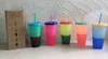 Offre spéciale 24oz tasses à changement de couleur tasse en plastique tasse magique tasse à changement de couleur avec paille et couvercle 5 options de couleurs A04