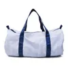 Partihandel Kid's Cotton Duffle Bag seersucker Kid Barel Bag Preppy Children's Travel Bag med Acrylic Zipper Dom-1081494