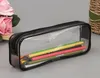 PVC Cosmetic Bag Zipper Pouch School Students Clear Transparent Waterproof Plastic PVC Storage Box Pen Case