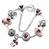 Wholesale-925 Murano Dog pendant Charm beads bracelet fit Pandora Cartoon bracelet jewelry