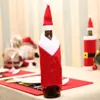 Decorazioni natalizie Accessori per la cucina Strumenti Gadget Copri bottiglia di vino rosso Borse Decorazione Festa in casa Set di Babbo Natale1
