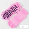 New spring summer breathable professional trampoline socks 4 sizes antiskid cotton jumping sock for kids adult silicone dots Non-slip socks