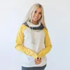Moda-mulheres bolso patchwork hoodie 16 estilos outono inverno moletom com capuz manga longa listrado tops ljjo7132