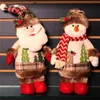 Jul Santa Claus Snowman Dolls Navidad Figurens Juldekorationer för Home New Year Enfeites De Natal Merry