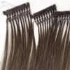 Weaves New Hair Products Customized Color Available 6D Human Hair Extensions #4 Highlight 25grams/bag Can Be Styled With Iron For Women