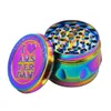 Bęben Rainbow Stop Cynkowy Metalowy Palenie Szlifierki 53mm 4 Sztuka SRP Diamond zęby Tobacco Grinhader Dymny Rury wodne Akcesoria