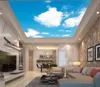 Photo Wallpaper Living Room Bedroom KTV Ceiling Murals Wallpaper Blue sky and white cloud ceiling mural