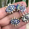 Micro pave blau regenbogen cz bösen blick wimpern Türkische Böhmen mode schmuck frauen kragen kette auge anhänger halskette