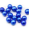 Perles d'huîtres naturelles 7-8mm, rondes, amples, bleu foncé, pour bricolage, bracelet pour dames, bijoux cadeaux, vente en gros