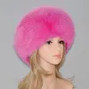 2018 Nuovo stile inverno russo 100% naturale vera pelliccia di volpe cappello da donna qualità vera pelliccia di volpe cappelli bomber caldo reale genuino berretto di pelliccia di volpe D19011503