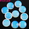 Wojiaer Gemstones Round Cabochon Beads Natural Rose Quartz Chakra Bead Fit for Women Mens Diy Making Bu816