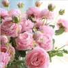 Rose européenne noyau-enveloppé 3 pivoine Faux fleurs simulées fleurs décoration de la maison mariage mur fausse fleur