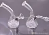 Dab Rig Recycler Mini Glass Bongs Cyclone Inline Petites conduites d'eau Fumer Bubbler Hookah avec Downstem Bowl et tuyau de brûleur à mazout en verre