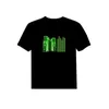 Ruelk LED 티셔츠 남자 파티 락 디스코 DJ 사운드 활성화 된 LED 티셔츠 라이트 업 및 아래쪽 플래시 이퀄라이저 남성용 Tshirt