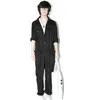 Summer New Fashion Mens Stylish Jumpsuit Overall For Man Long Sleeve Cotton Loose Fit Trousers Pants Male Size 2XL Plus Size